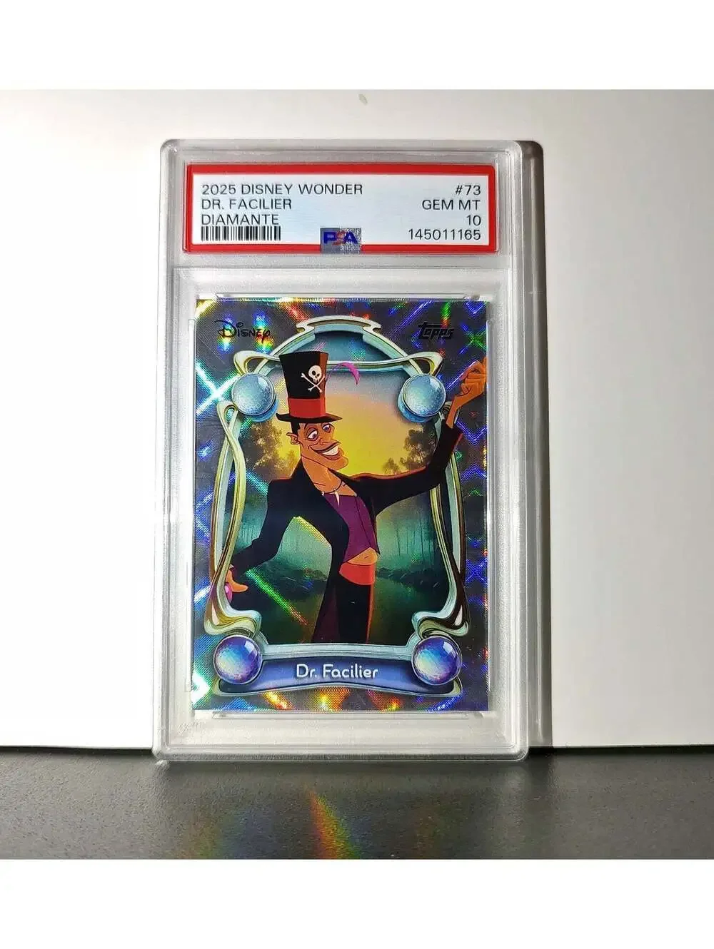 Dr. Facilier 2025 Topps Disney #73 Winter The Princess and the Frog PSA 10